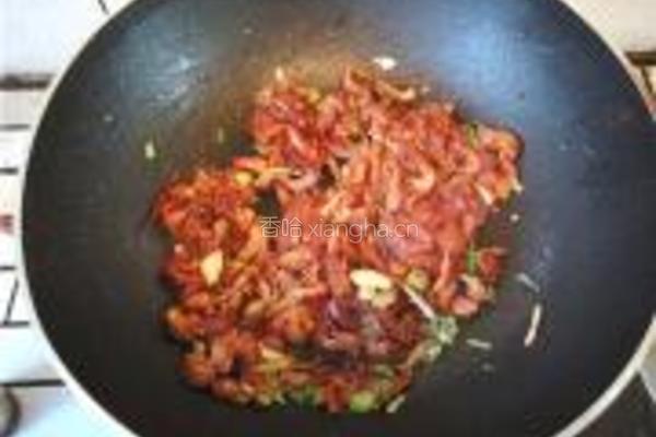 野生芦蒿炒肉丝的做法图解7