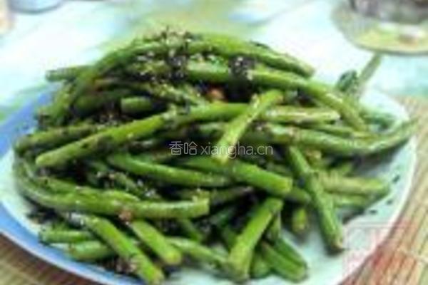 榄菜芝麻炒豆角的做法图解7