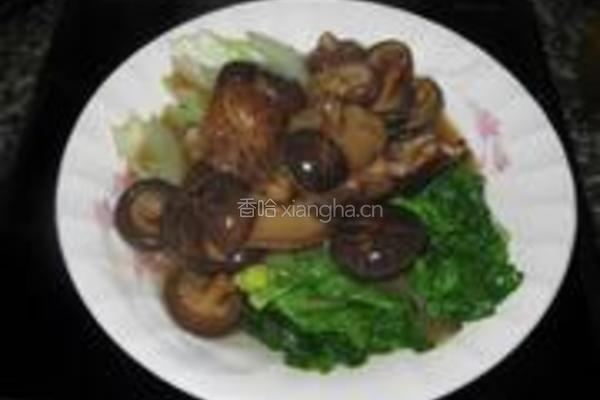 香菇扒小白菜的做法图解10