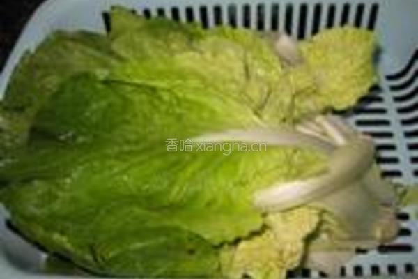 香菇扒小白菜的做法图解3