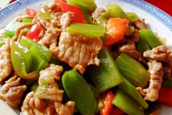 莴笋炒肉片