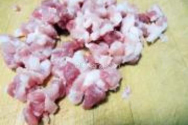 雪菜肉丁面的做法图解3