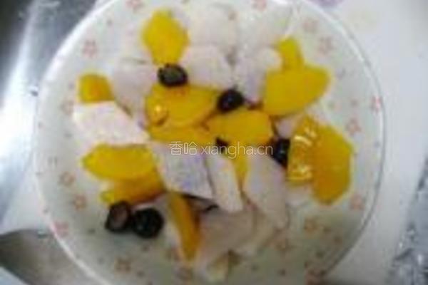 黄桃桂花山药的做法图解4