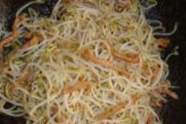 肉丝炒豆芽的做法图解7