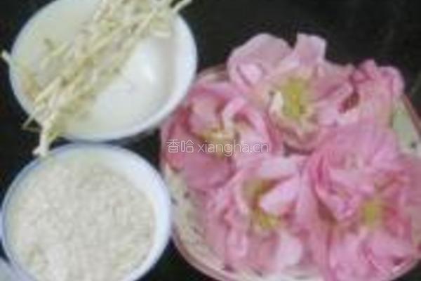 鱼腥草芙蓉花粥的做法图解1