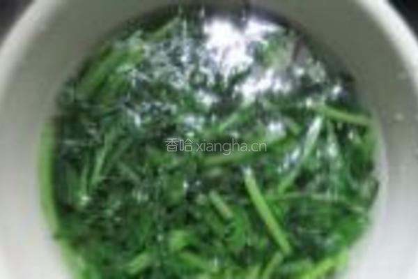 芝麻拌茼蒿的做法图解5