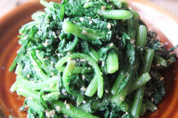 芝麻拌茼蒿