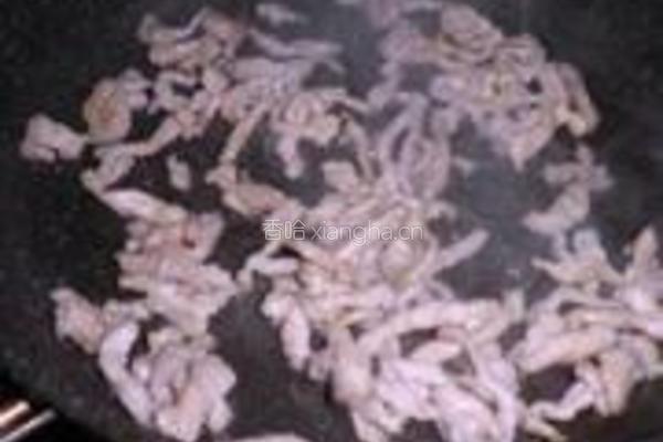 芦蒿炒肉丝的做法图解4