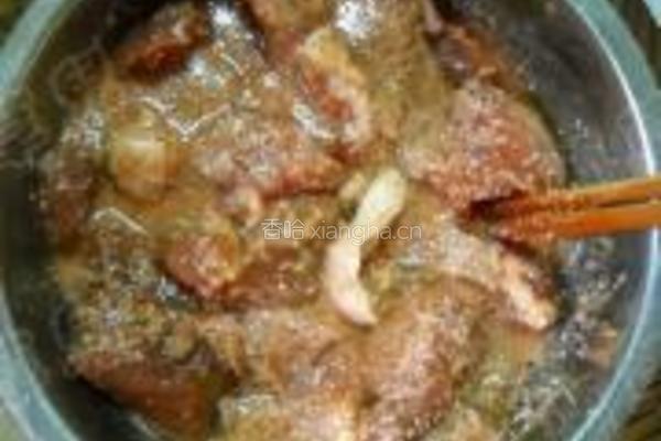 干豆角粉蒸腐乳肉的做法图解9