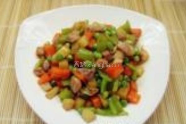 炒多彩丁的做法图解12