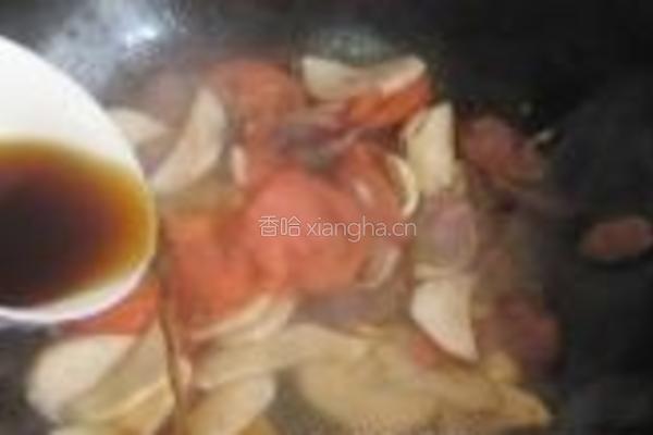 番茄杏鲍菇炒香肠的做法图解6
