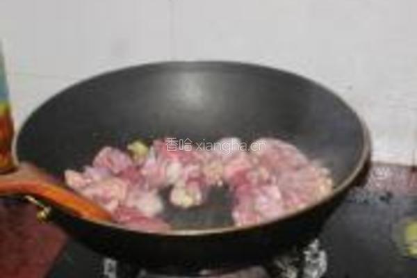 豆角烧鸭的做法图解3