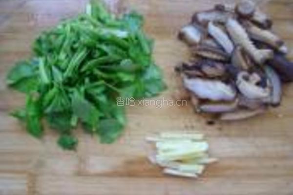 香菇炒鸭肾的做法图解2