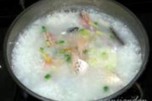 鱼骨莼菜粥的做法图解6