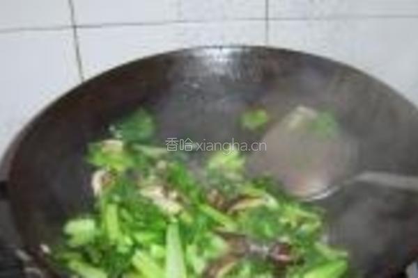 小白菜炒香菇的做法图解10