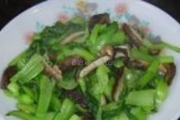小白菜炒香菇的做法图解11