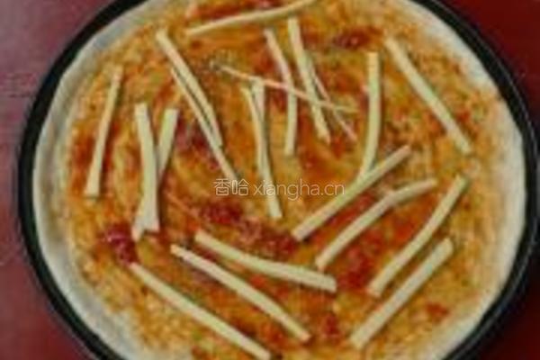 口蘑彩椒鸡腿披萨的做法图解13