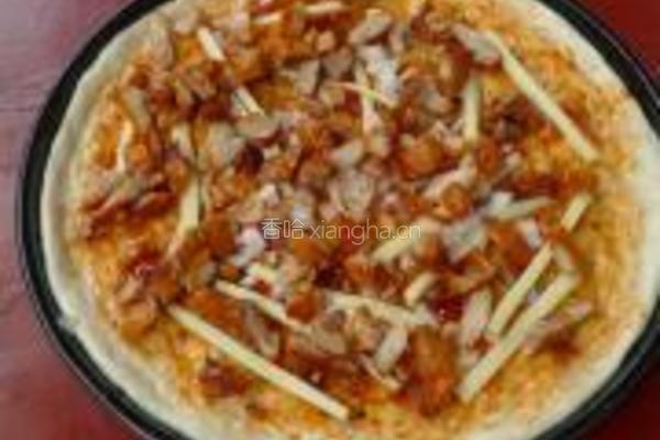 口蘑彩椒鸡腿披萨的做法图解14