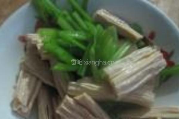 凉拌芹菜腐竹的做法图解6
