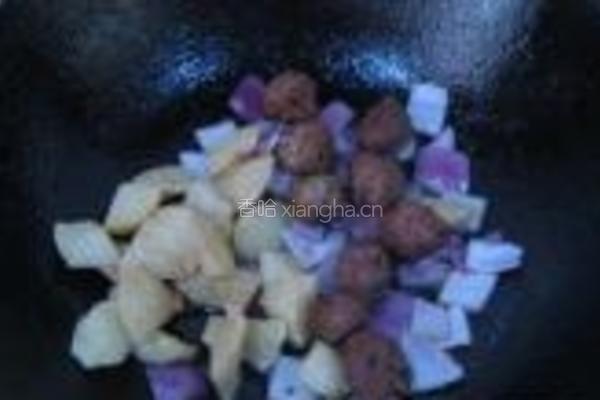 土豆烧肉丸的做法图解5