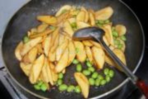 茭白炒毛豆籽的做法图解12