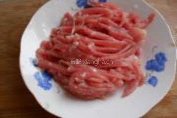 大蒜素鸡炒肉丝的做法图解1
