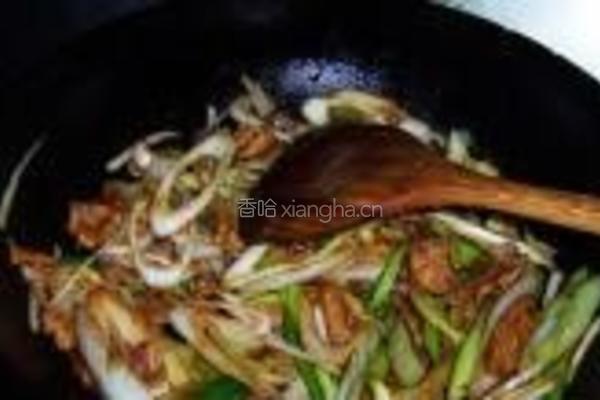 大葱爆肉的做法图解6