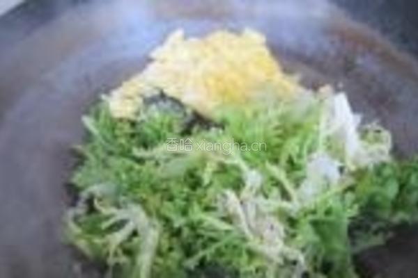 苦菊炒鸡蛋的做法图解4