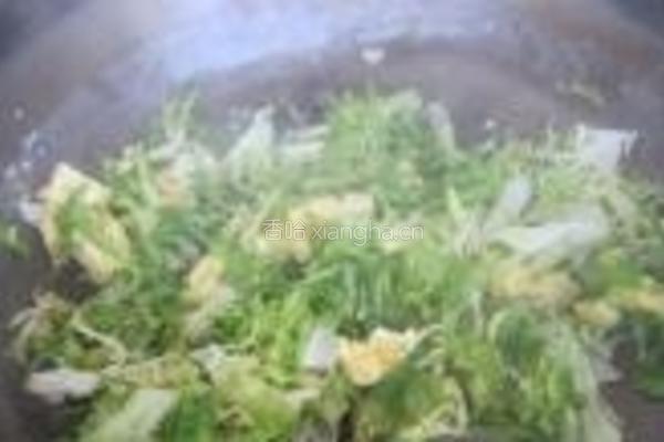 苦菊炒鸡蛋的做法图解5
