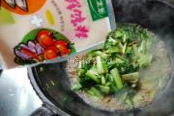 小白菜炒肉丝的做法图解8