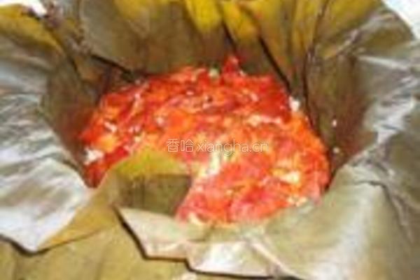 蜜汁梅肉荷叶饭的做法图解16