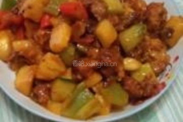 菠萝咕噜肉的做法图解1