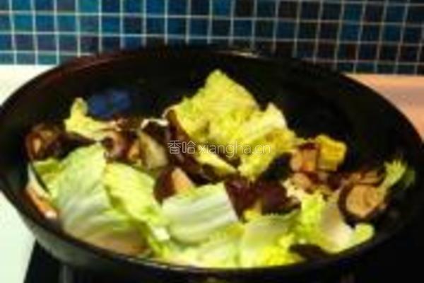 香菇娃娃菜炒大虾的做法图解6