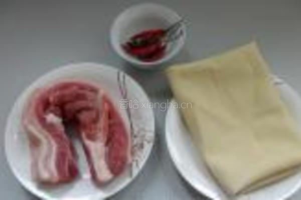 千张结烧肉的做法图解1