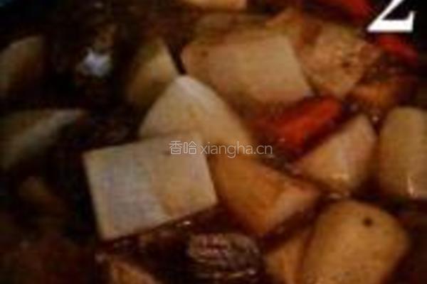 萝卜烧牛肉的做法图解2