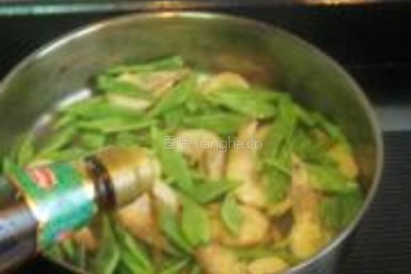 长扁豆炒白条虾的做法图解4