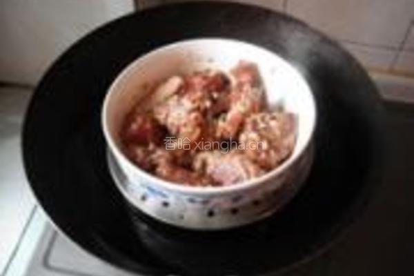 萝卜香菇蒸排骨的做法图解5