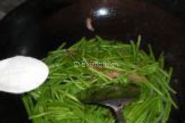 芦蒿炒腊肉的做法图解6