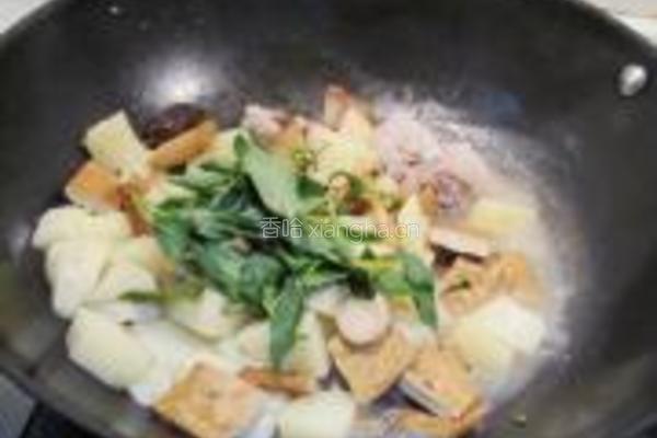 豆腐干烧肉的做法图解5