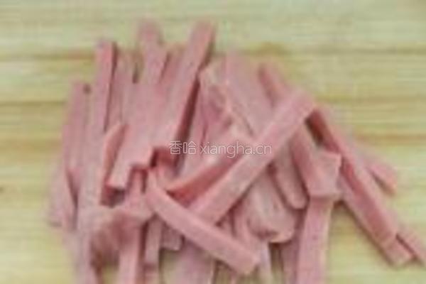 火腿丝炒黄豆芽的做法图解3