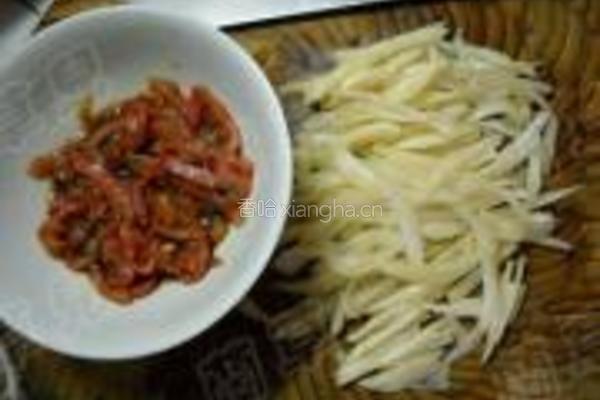 酸辣青椒肉丝的做法图解3