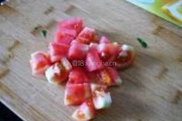番茄丝瓜丁的做法图解3