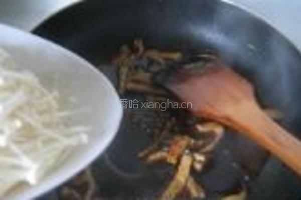 肉丝烧金针的做法图解6