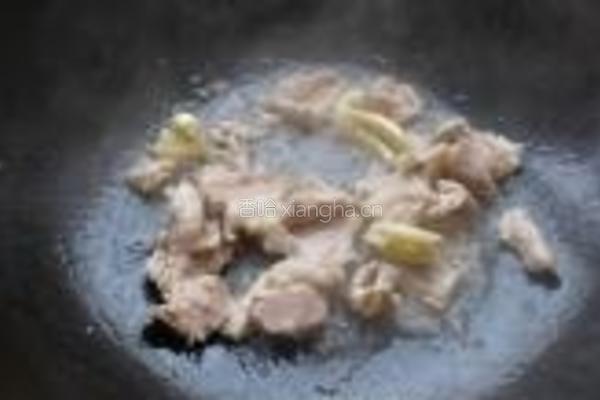 芦笋口蘑炒肉片的做法图解4