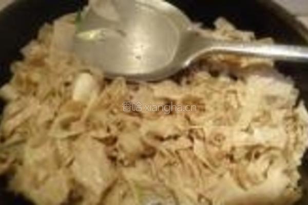 大葱炒豆皮的做法图解4