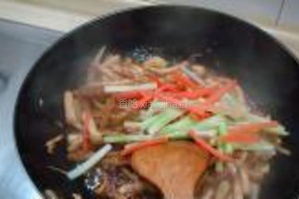 菌菇炒牛肚的做法图解13