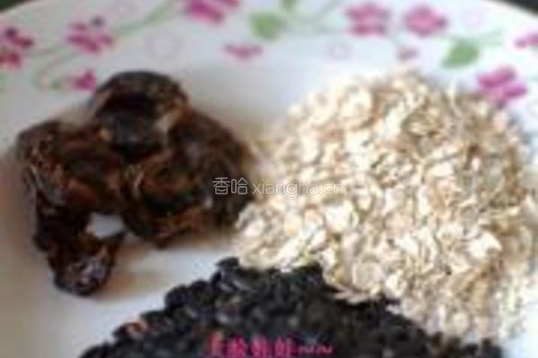 黑米燕麦粥的做法图解1