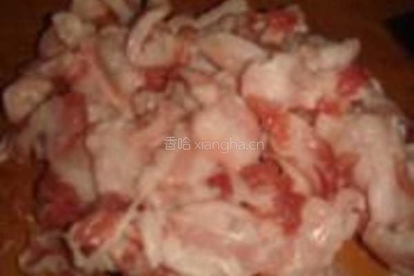 香干小炒肉的做法图解2