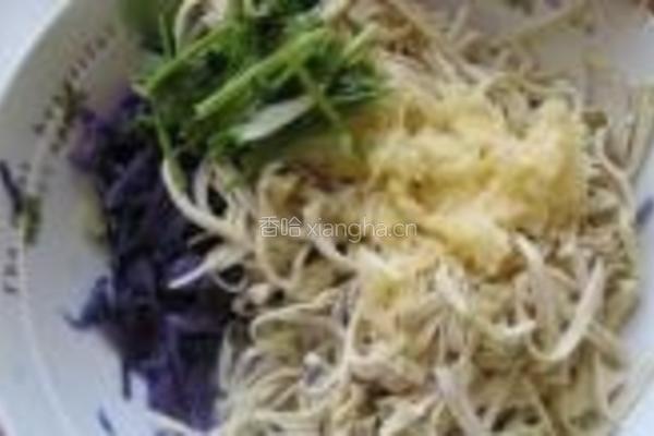 紫甘蓝拌豆腐丝的做法图解4