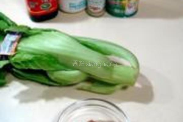 干贝松炒盖菜梗的做法图解1
